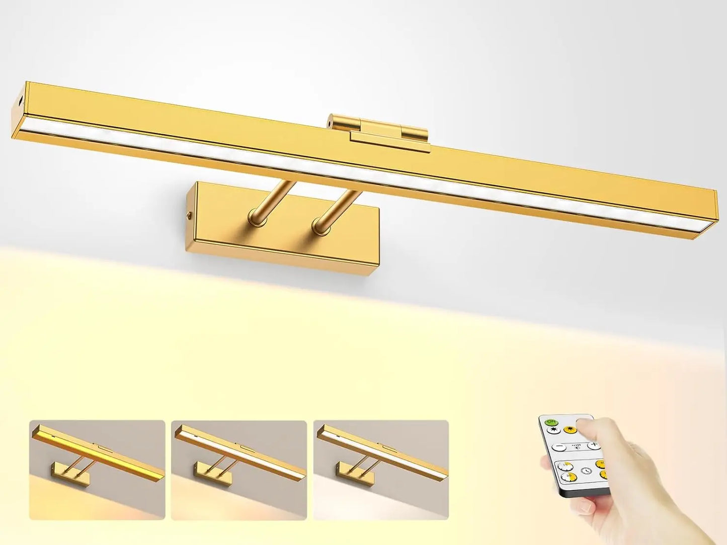 PRTILOUD Wireless Art Light For Paintings Dimmable With Remote