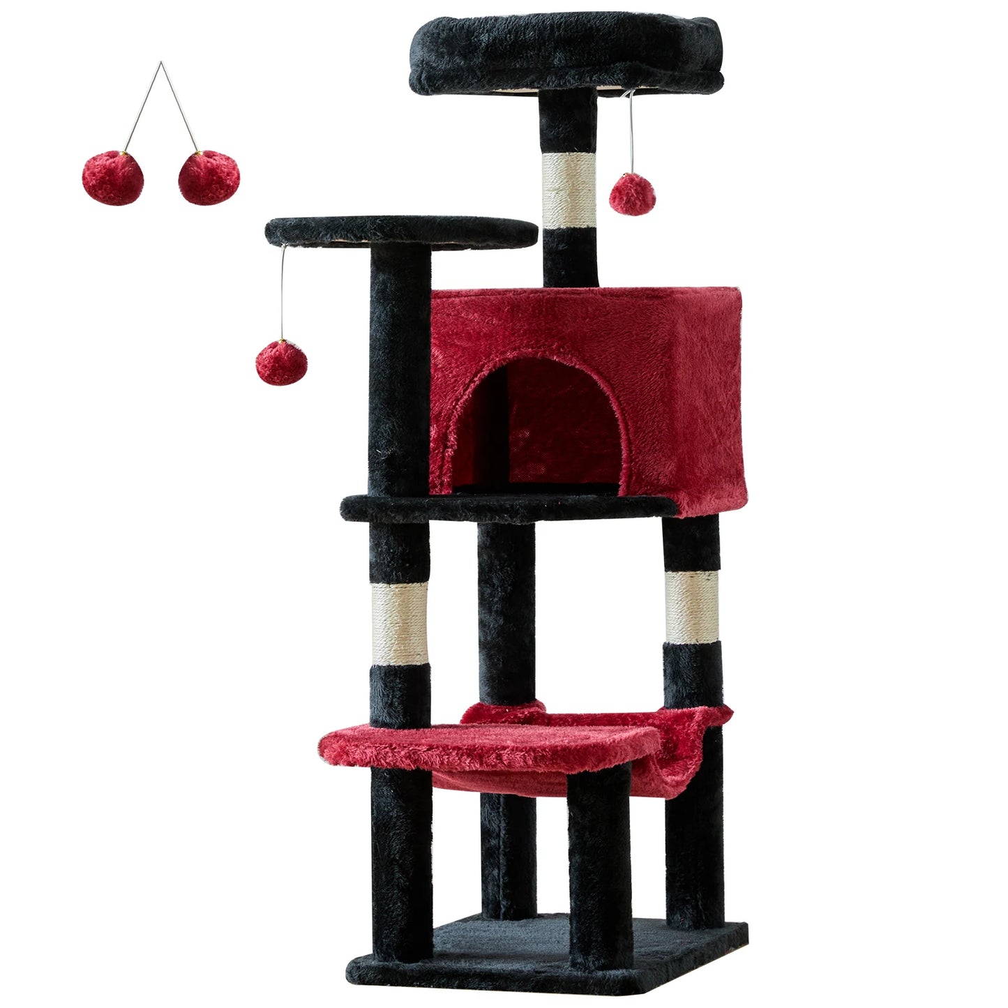 Jhk Tall 4 Tier Cat Tree With Sisal Scratching Posts