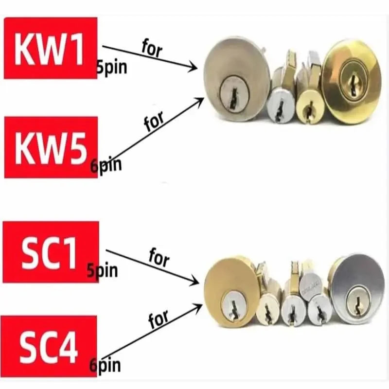 2 In 1 Lock Pick And Key Decoder Master Key Set Tools