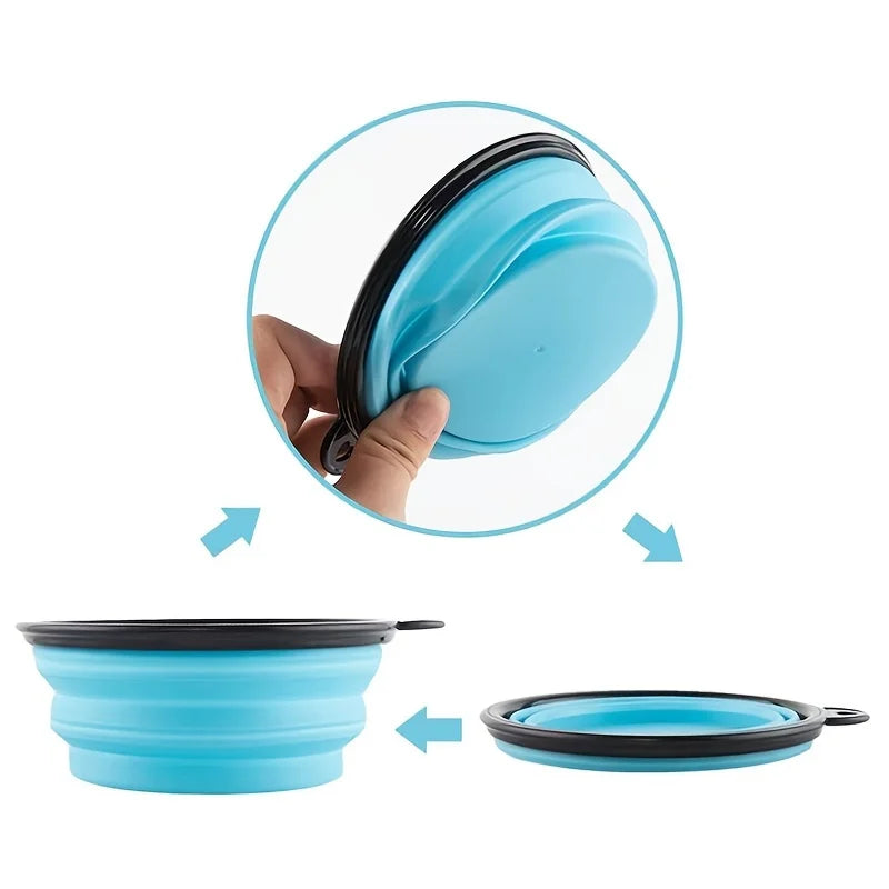 Portable Pet Food Bowl TPR Collapsible Travel Water Bowl