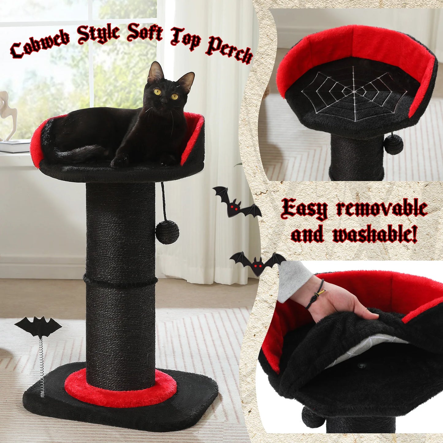 PAWZ Road Large Cat Scratching Post Indoor Gothic Cat Tree