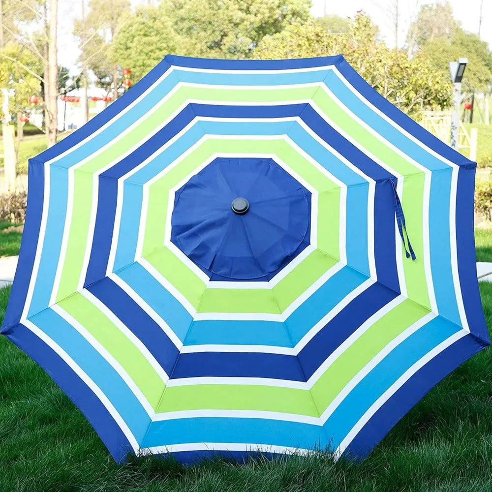 NBVCX Outdoor Patio Umbrella With 8 Ribs Tilt Crank