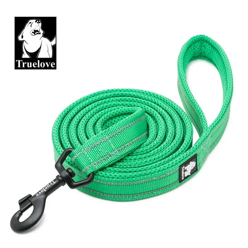 TRUELOVE Soft Dog Leash Reflective Nylon Mesh Padded