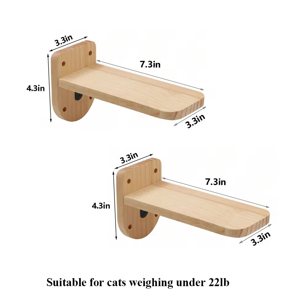 Wall Mounted Cat Bridge With Sisal Rope For Indoor Cats