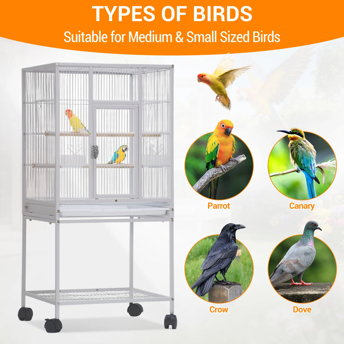 Ram Five-Level Metal Small Animal Cage With Wheels And Removable Tray