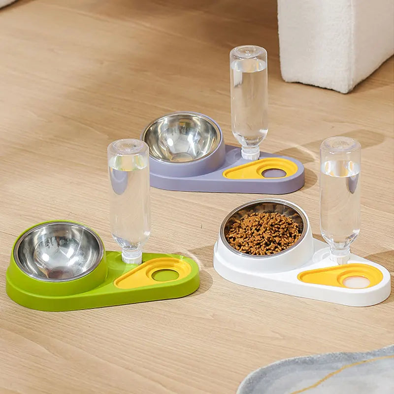 Elevated Pet Feeder Bowl With Weighted Base Anti Slip Edge