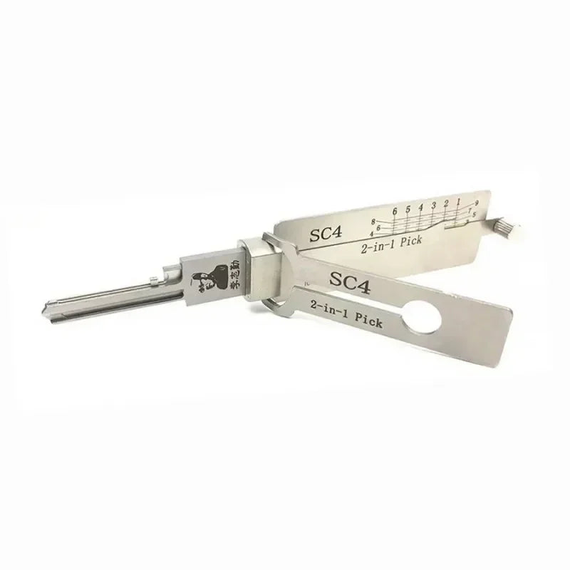 2 In 1 Lock Pick And Key Decoder Master Key Set Tools