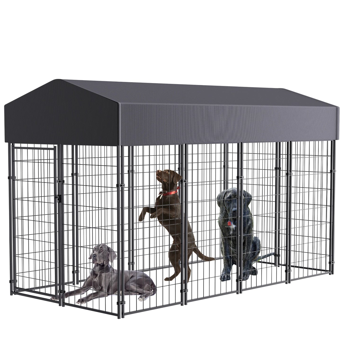 Bingopaw Welded Wire Dog Kennel With Waterproof UV Cover