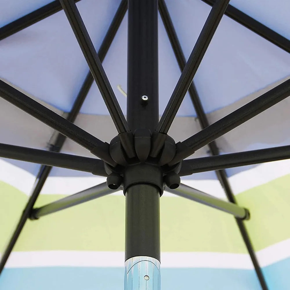 NBVCX Outdoor Patio Umbrella With 8 Ribs Tilt Crank