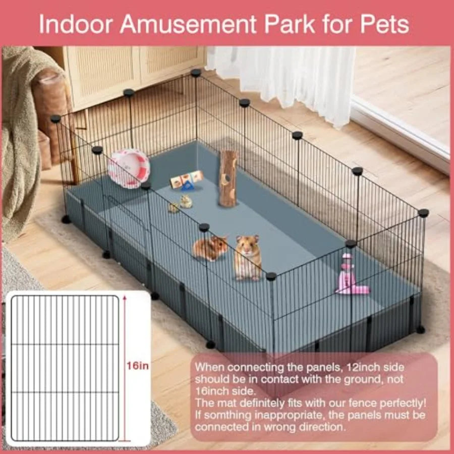 Small Animal Playpen With Waterproof Mat For Guinea Pigs