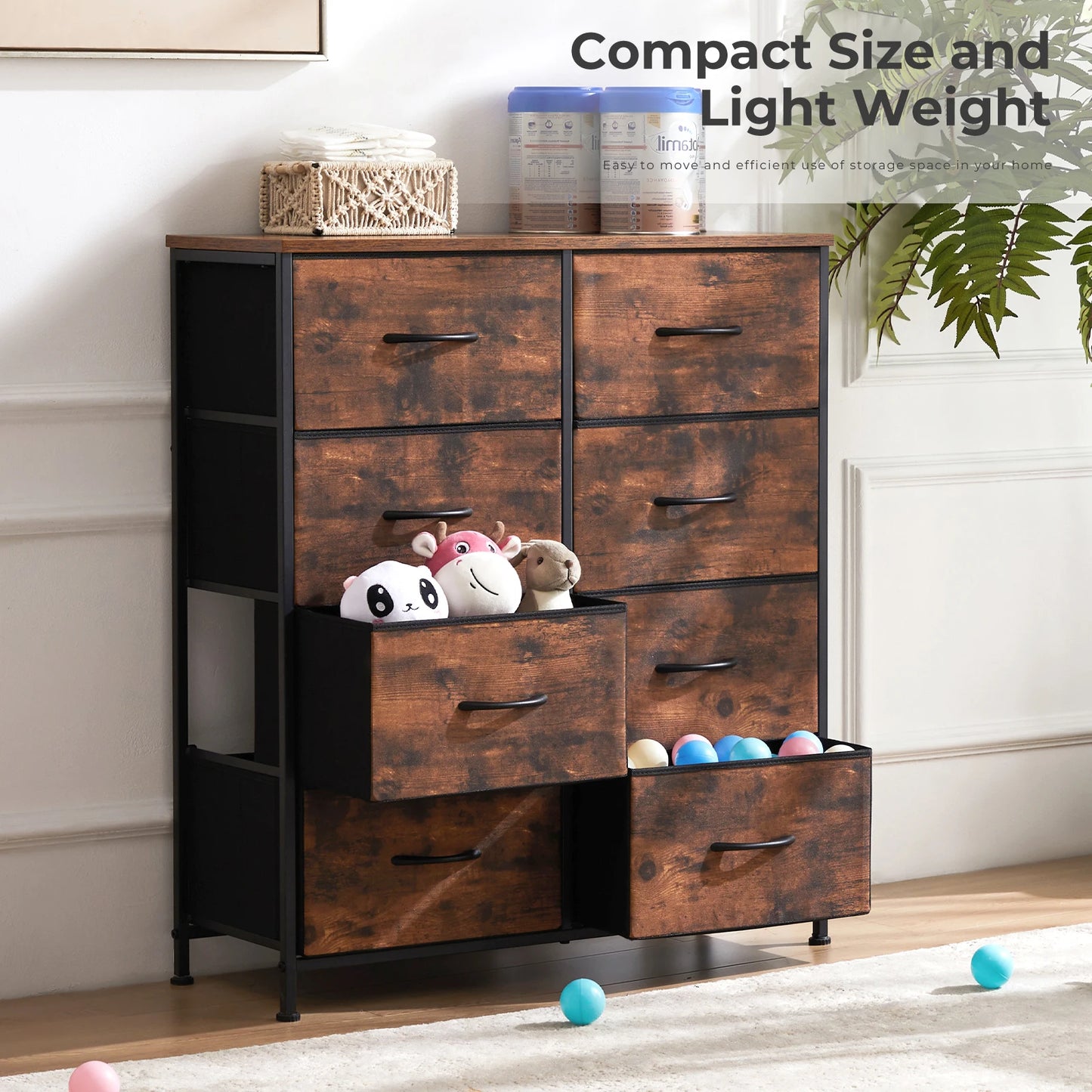 MCQ 8 Drawer Cabinet For Living Room Storage Organizer