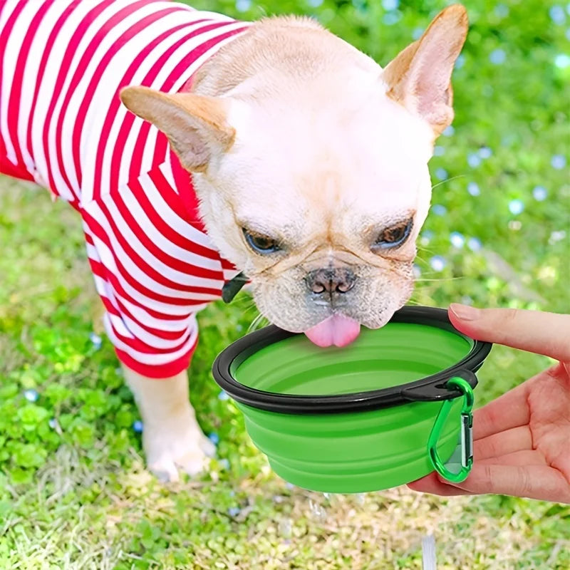 Portable Pet Food Bowl TPR Collapsible Travel Water Bowl