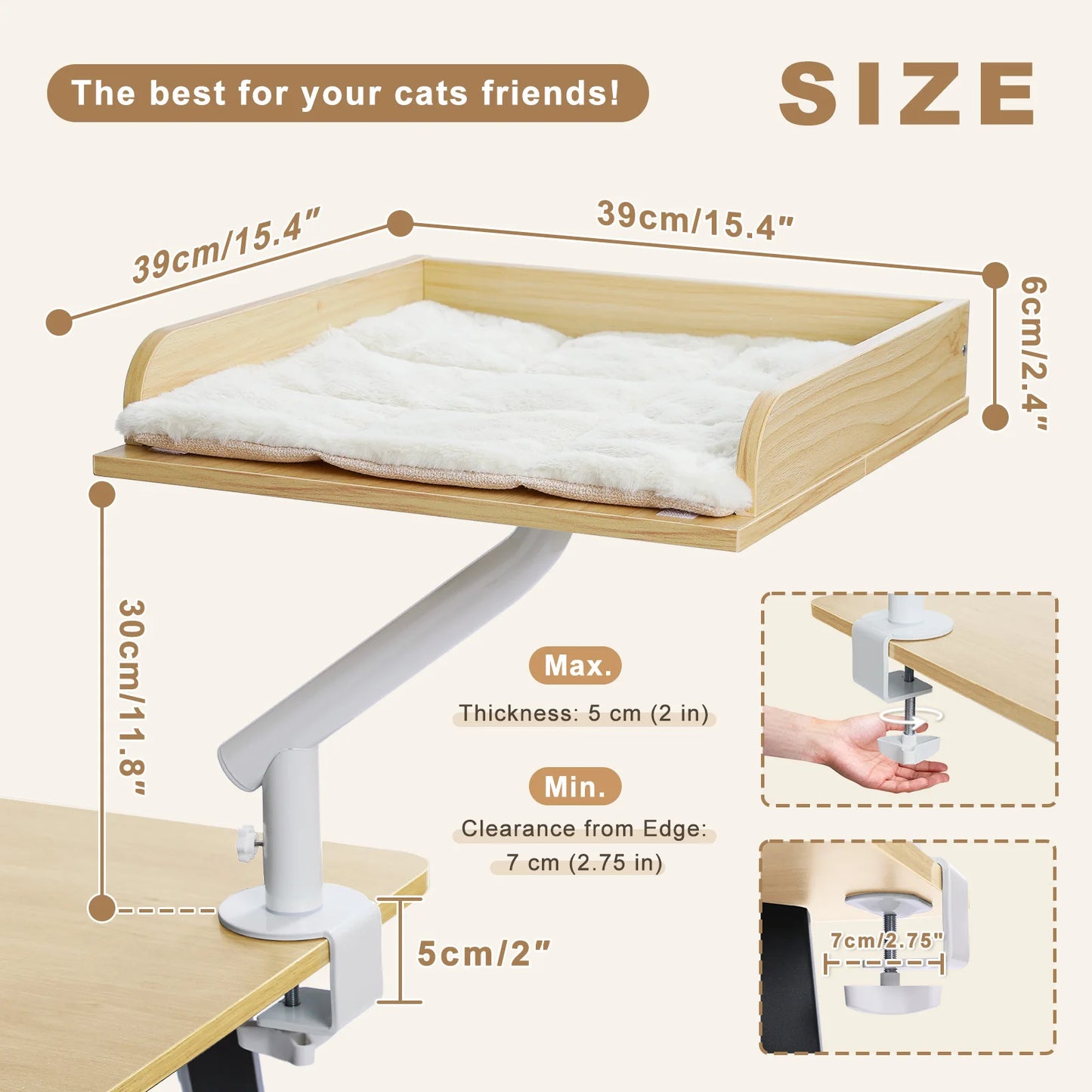 PAWZ Road Cat Desk Bed 360 Rotating Hammock Stand Lite