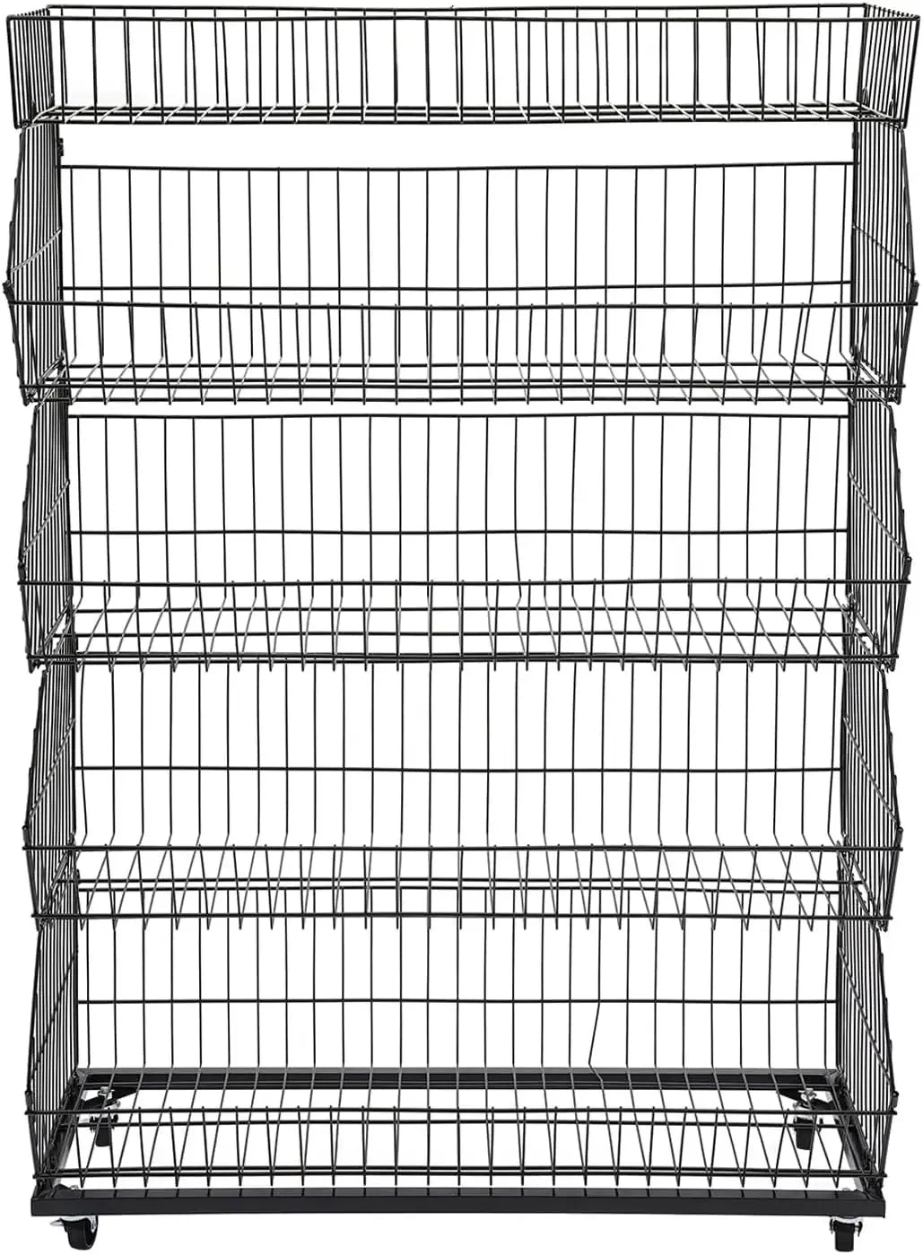 5-Tier Wire Metal Mobile Storage Shelf For Home Market
