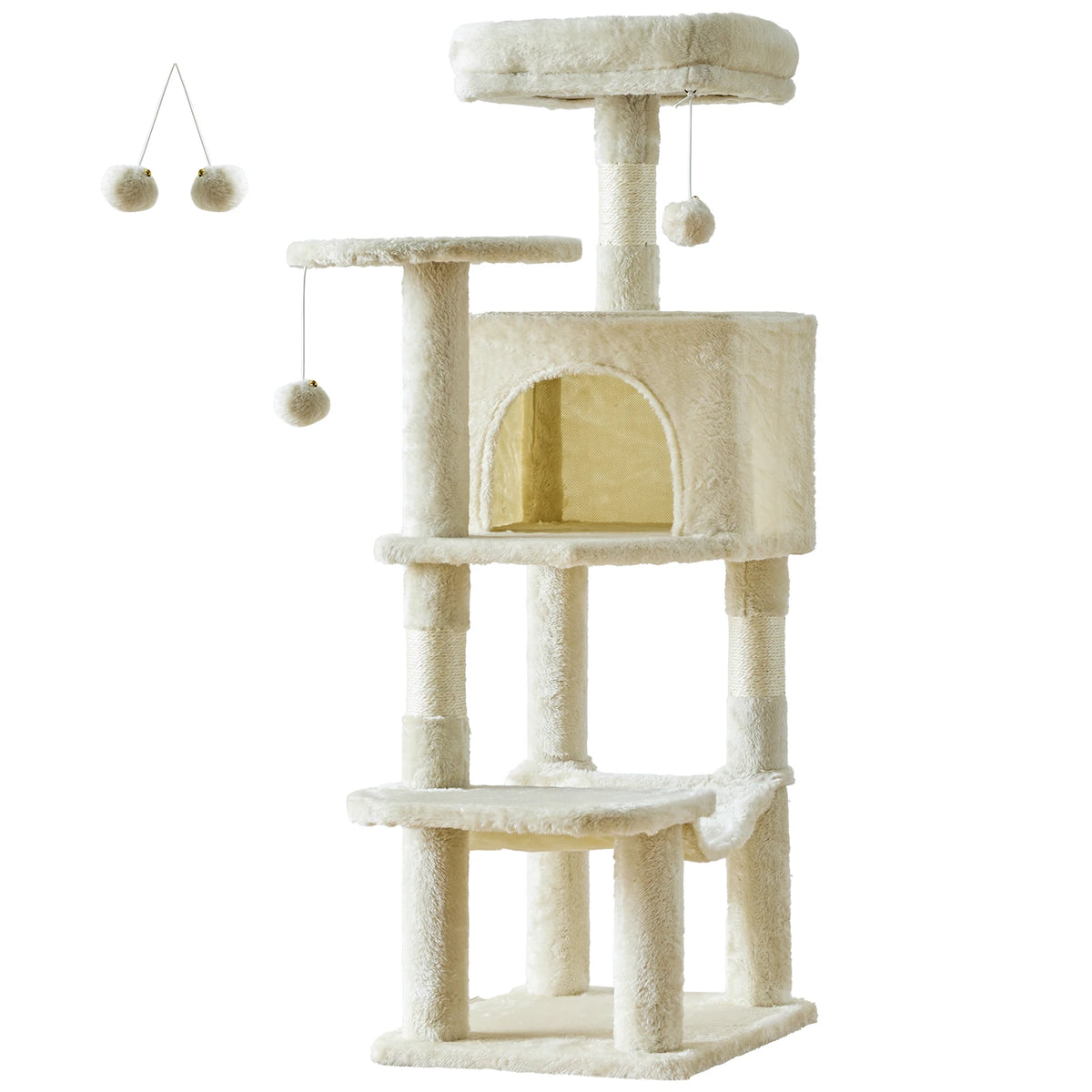 Jhk Tall 4 Tier Cat Tree With Sisal Scratching Posts