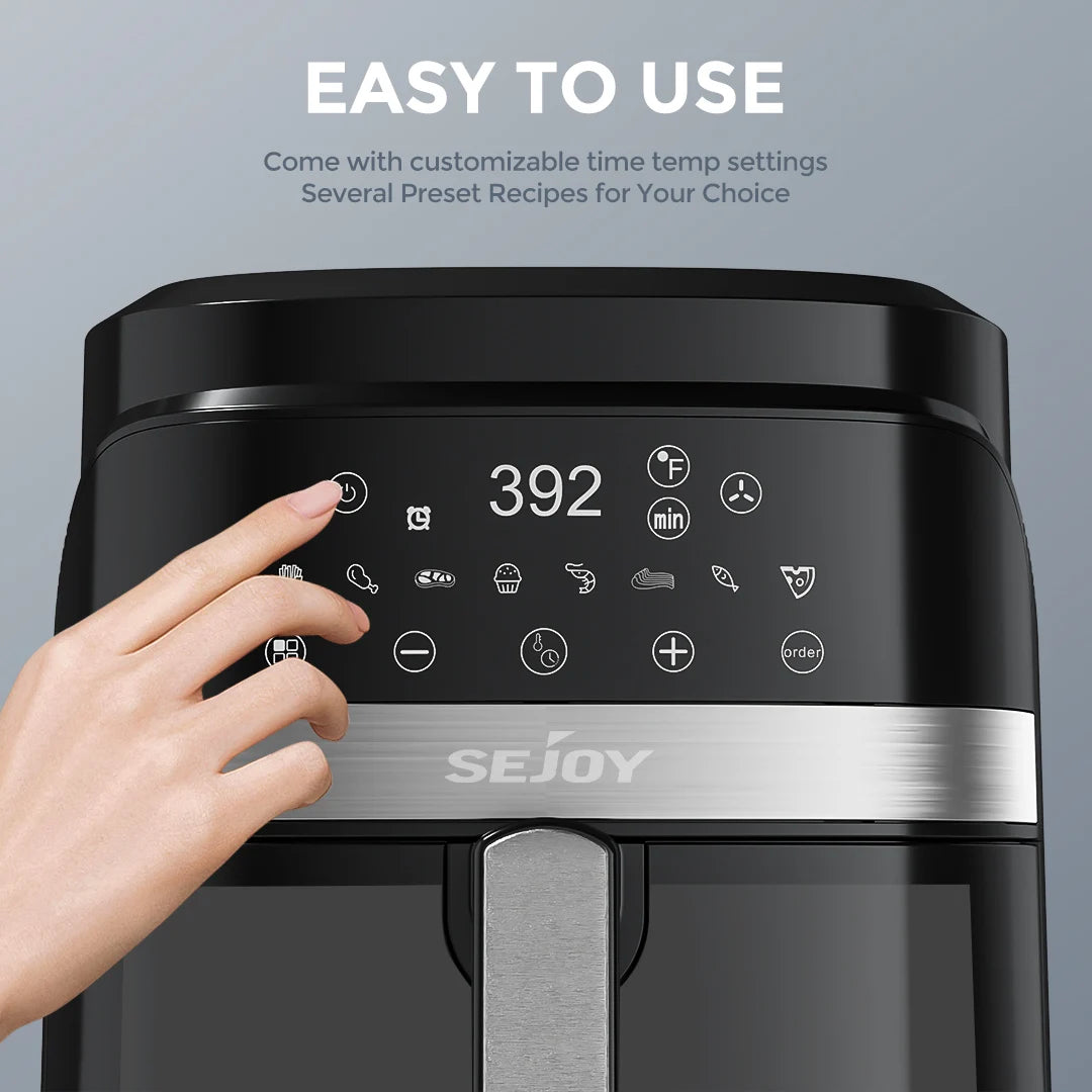 SEJOY 8-in-1 Air Fryer Oven for Frying, Roasting and Baking