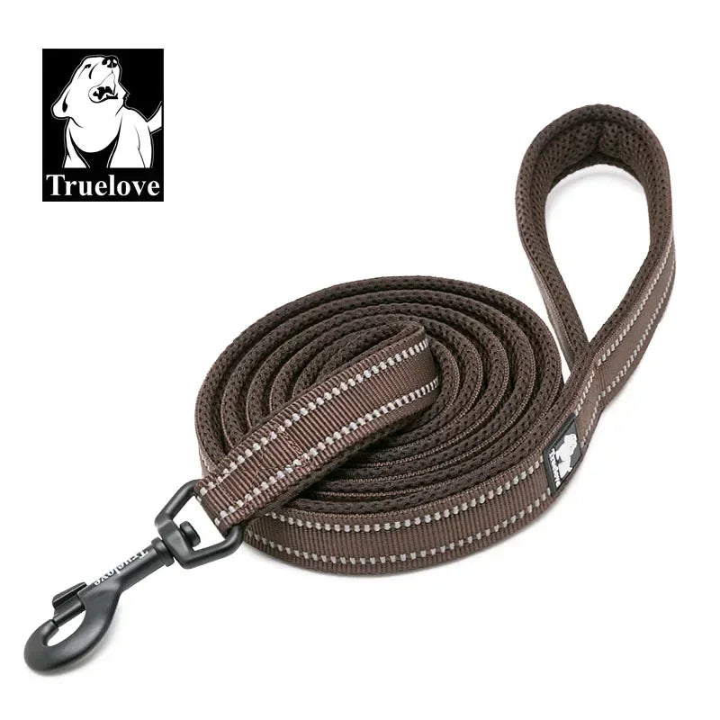 TRUELOVE Soft Dog Leash Reflective Nylon Mesh Padded