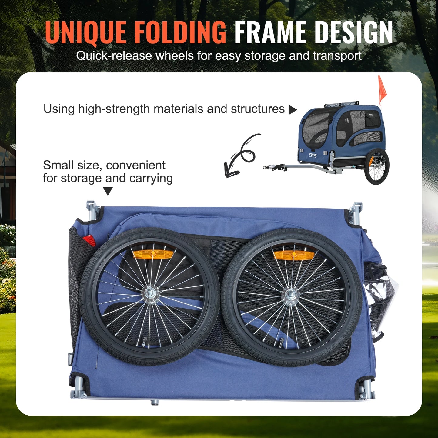 SucceBuy 100lbs Pet Cart Bicycle Carrier Dog Trailer With Coupler