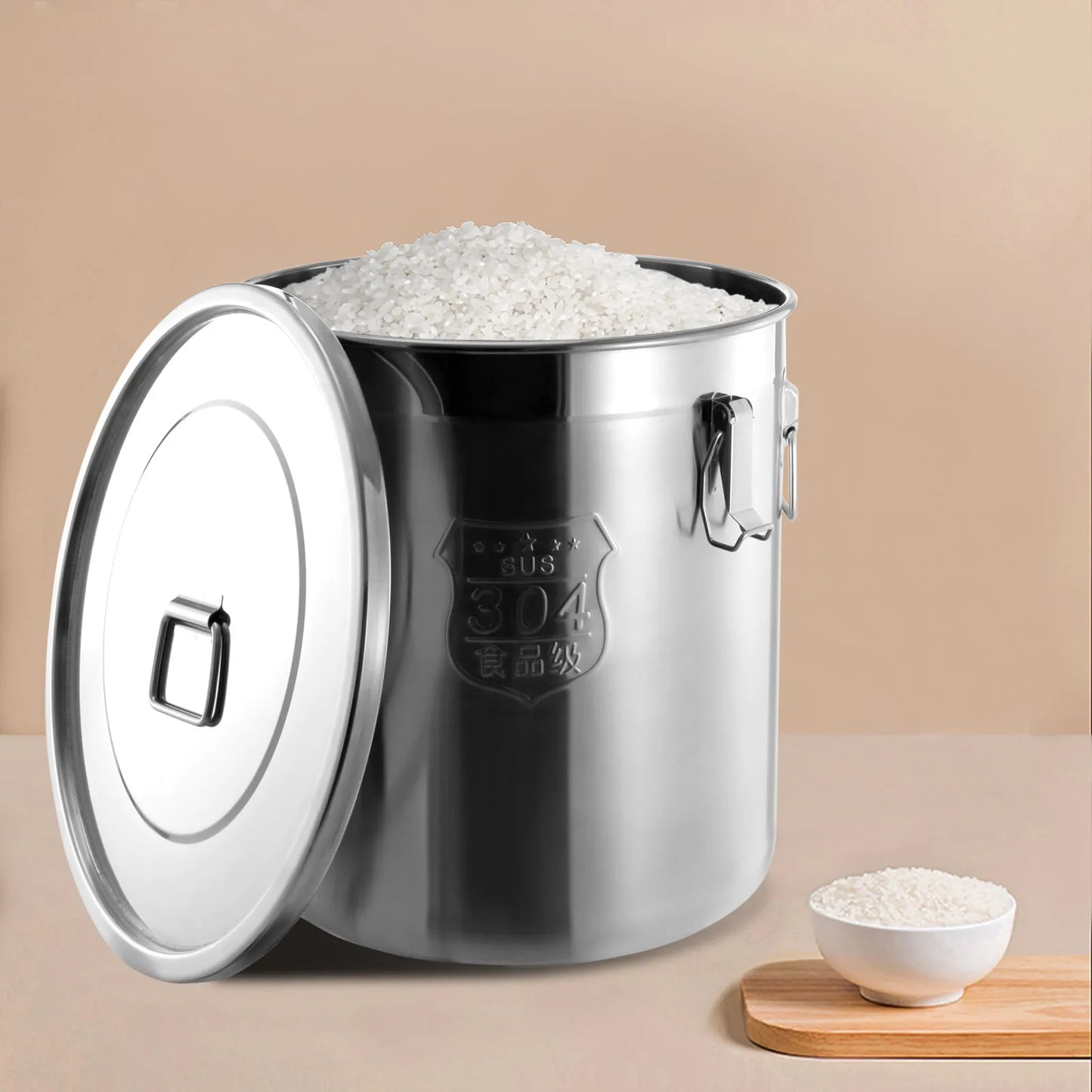 Bymaocar Stainless Steel Airtight Canister With Lid