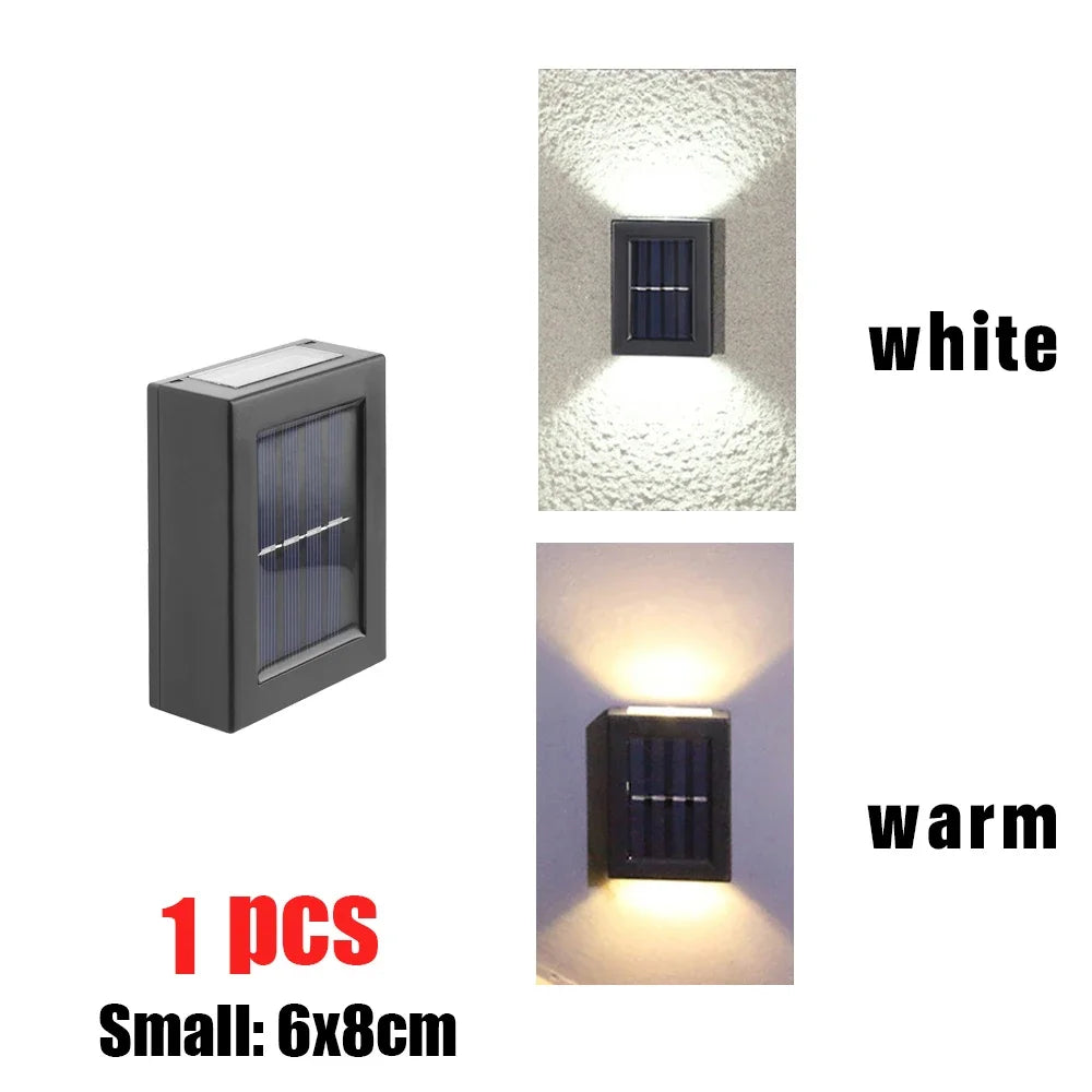 AlliLit Solar LED Wall Lights Waterproof Outdoor Garden Lamps