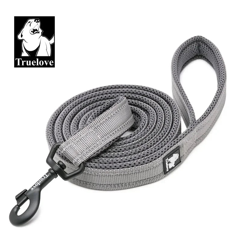 TRUELOVE Soft Dog Leash Reflective Nylon Mesh Padded