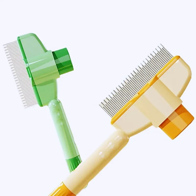Self Cleaning Dog Comb Brush With One Button Massage Grooming