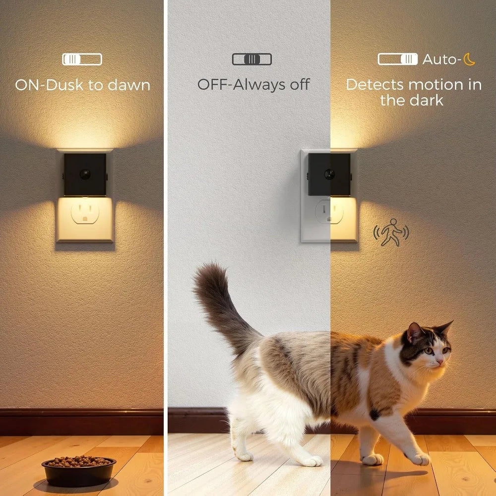 Motion Sensor Night Light 2 Pack With Dusk To Dawn