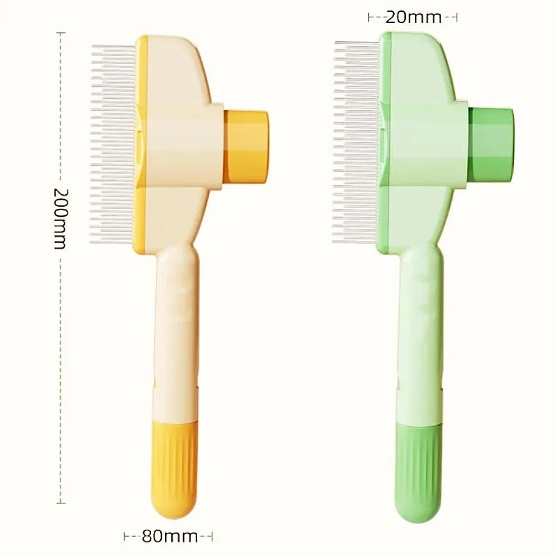 Self Cleaning Dog Comb Brush With One Button Massage Grooming