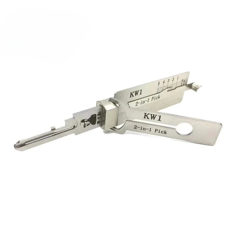 2 In 1 Lock Pick And Key Decoder Master Key Set Tools