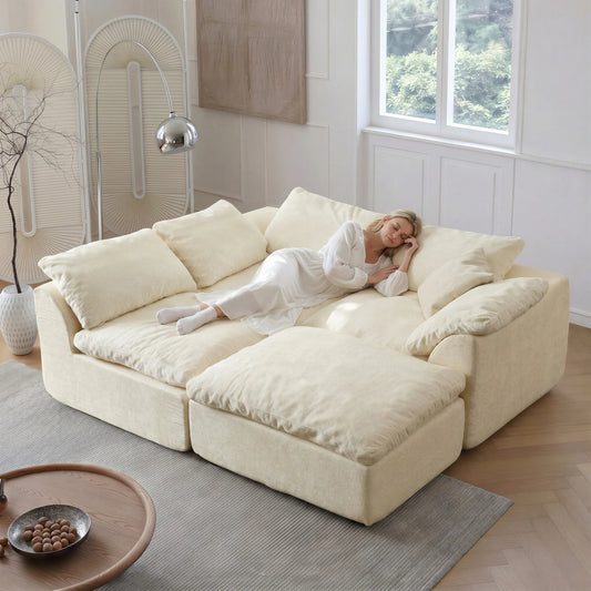 Yeflixvrau Modern Modular Sectional Sofa Removable Cushions