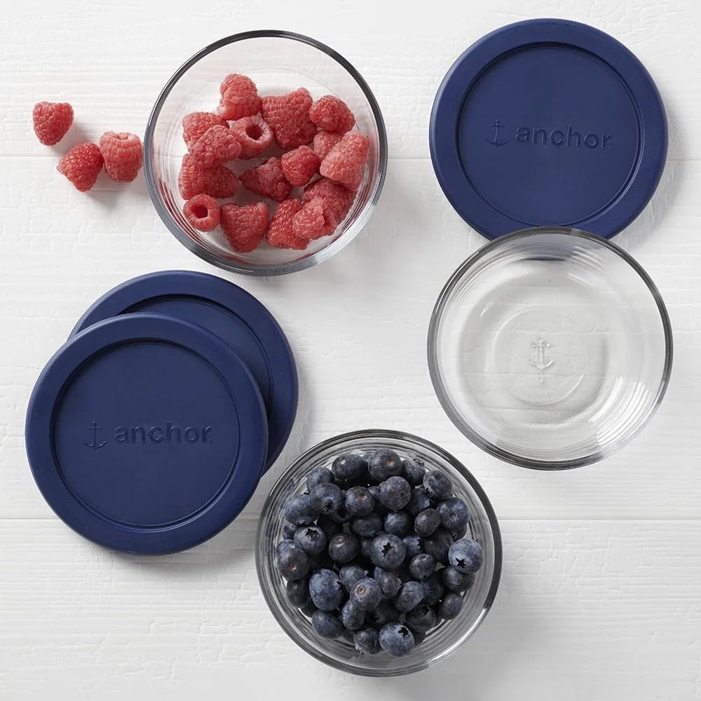 Glass Storage Jars Set of 3 BPA Free Microwave Safe