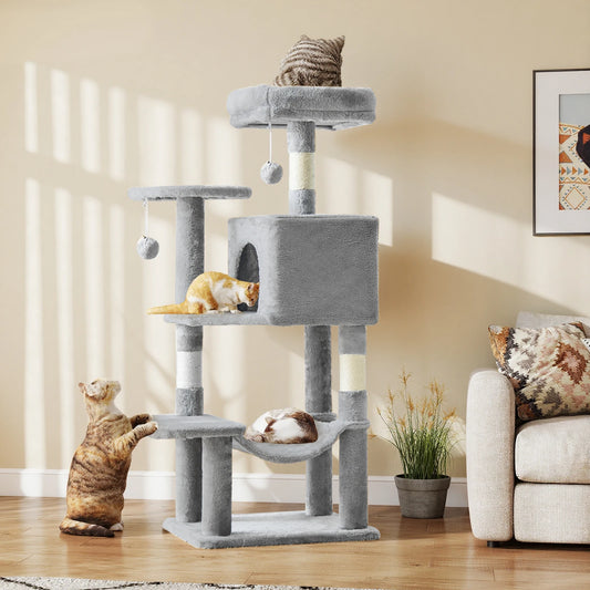 Jhk Tall 4 Tier Cat Tree With Sisal Scratching Posts