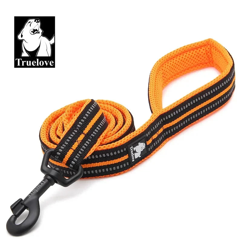 TRUELOVE Soft Dog Leash Reflective Nylon Mesh Padded